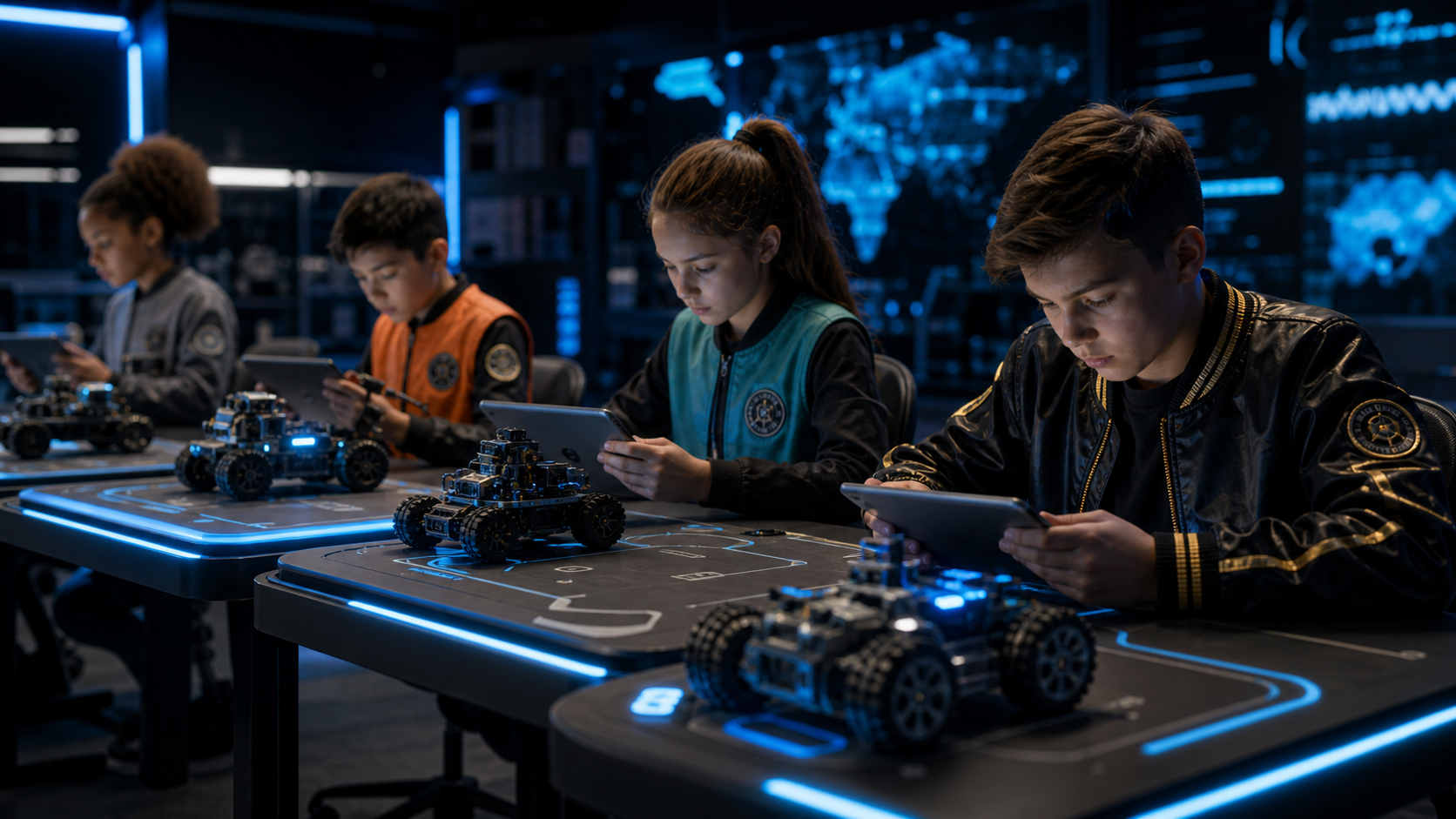 Robonautics Academy students in mission gear